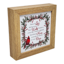 Lighted Holiday Cardinal Block - Those We Love Don't Go Away