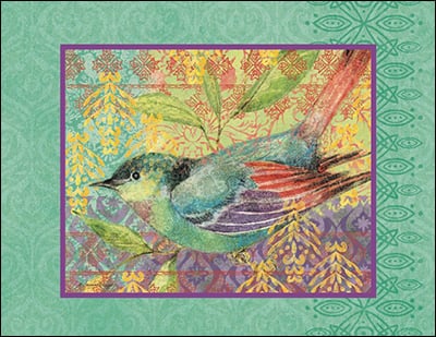 Notions Card - Blank - Colorful Bird