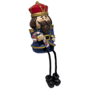 Nutcracker Shelf Sitter with Dangling Leg -