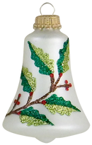 Holly And Berries 4 Pack - Silver - Bells