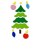 Classic Christmas Tree Window Gel Clings