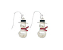 White Pearl Snowmen with Hat and Scarf Earrings - Gift Shoppe >> Jewelry >> Earrings - by Periwinkle By Barlow