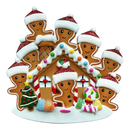 Gingerbread House Family Of 8 - Ornament
