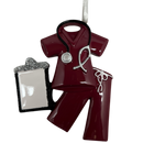 Occupation Scrubs Ornament - Burgundy