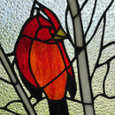 Annabelle Red Cardinal Stained Glass Window Panel