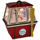 Merry Christmas Ski Gondola Lighted Snowglobe - Snowman