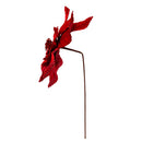 Red Velvet Poinsettia Stem - 22 Inch