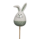 Ceramic Easter Bunny Floral Pick - Sage - Holidays >> Easter - by Gerson