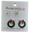 Snowflake and Wreath Duo Earrings