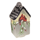 Lighted Frosted Glass Cardinal Design House Luminary