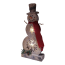 Lighted Log-Style Snowman Figurine - Tree
