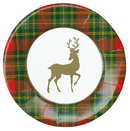 Reindeer Tartan Red Salad / Dessert Plate