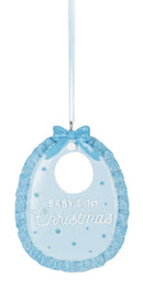 Baby Bib Ornaments - Baby's 1st Christmas -