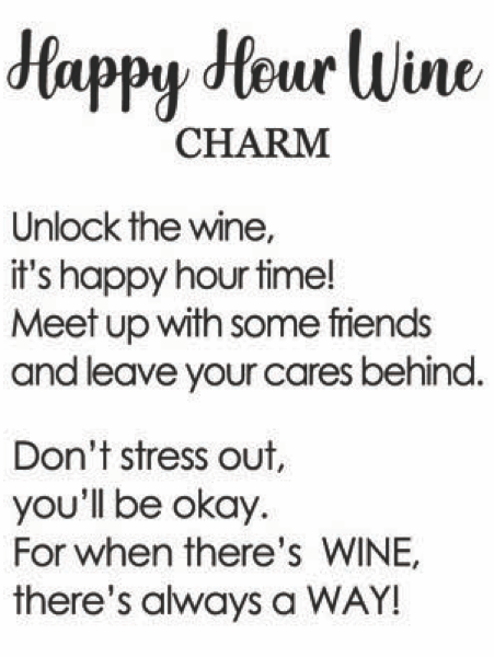 Happy Hour Wine Charm - Red Wine