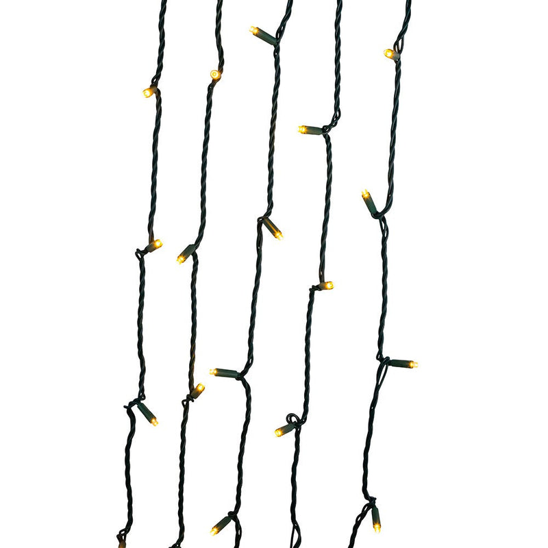 100-Light Classic Warm White LED Green Wire Light Set