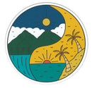 Large Flex Magnet - Yin Yang - Mountains and Beach