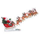 Fabriche Musical Santa With 8 Reindeer - 24 Inch