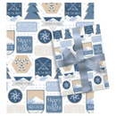 Après Ski Lodge Wrap (Navy and Sky) - 80 Sq. Feet
