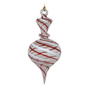 Red & White Swirl Finial Ornament - Egyptian Glass - by Egyptian Museum