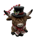 Dapper Don Highland Cow Christmas Ornament