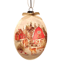 Glass "Lightable" Reindeer Visit Ornament