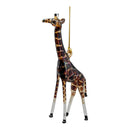 Amber and Cognac Giraffe Ornament with Clear Glass Legs