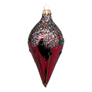 Krebs Value Glass Ornament 4 pack - Red Sequined Teardrops - Christmas >> Ornaments >> Glass - by Christmas By Krebs - view 2