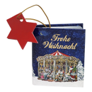 Popup Mini Book German Ornament - Frohe Weihnacht Carousel