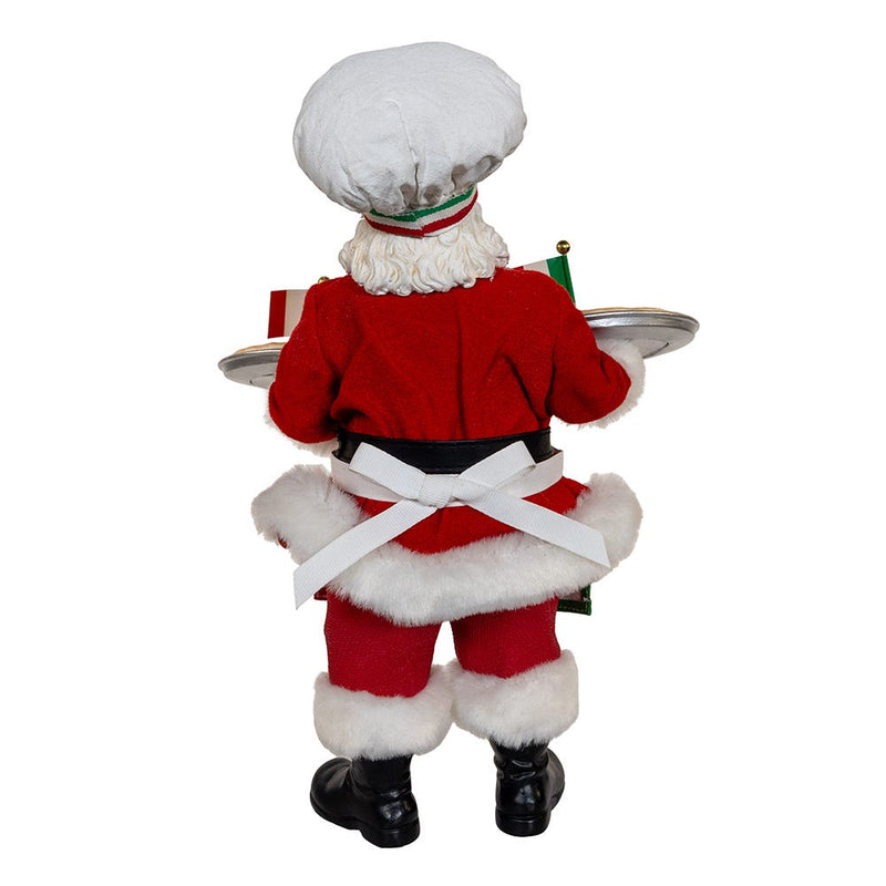 11" Fabriche Chef Santa With Two Pizza's