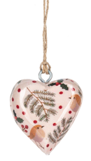 Mini Botanical Heart Ornament - Beige