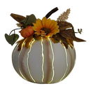 Metal Pumpkin with LED Candle -