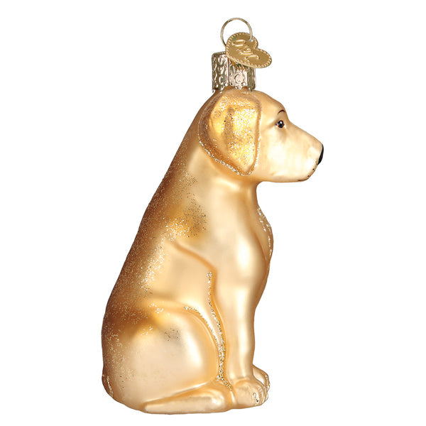 Yellow Labrador Glass Ornament