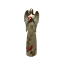 Cardinal And Heart Angel Figurine