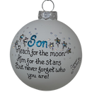 Christmas Keepsake Glass Ornament - Son - Reach for the Moon