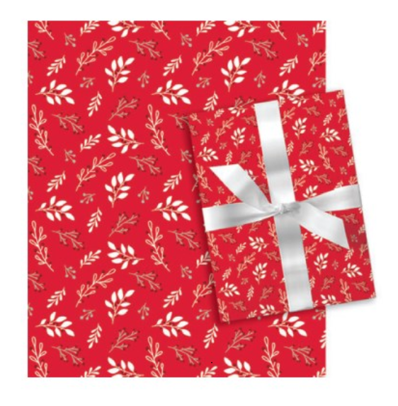 Classic Wrapping Paper - 80 Square Feet - Christmas Botanical