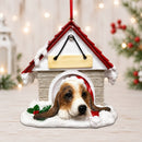 Ceramic Doghouse Ornament - Basset Hound - Animals - by E&S Pets - view 2