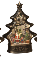 Illuminated Christmas Tree Water Globe  - Santa
