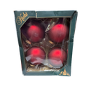 Krebs  Glass Ornament 4 pack - Red Velvet - Christmas >> Ornaments >> Glass - by Christmas By Krebs