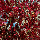 Red and Gold Holographic  Garland  Wavy Cut  3ply