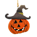 Witch Hat Jack O Lantern  Wooden Ornament