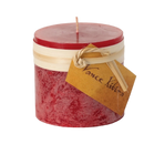 Cranberry Timber Pillar Candle - 3 x 3.25