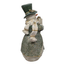 Elegant Snowman with Gifts Resin Figurine