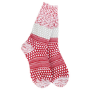 Holiday Gallery Textured Crew - Peppermint - Clothing >> Socks >> Adult - by World's Softest