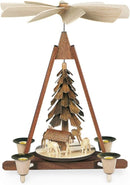 Hand-Crafted Wooden Pyramid, Feeding Deer