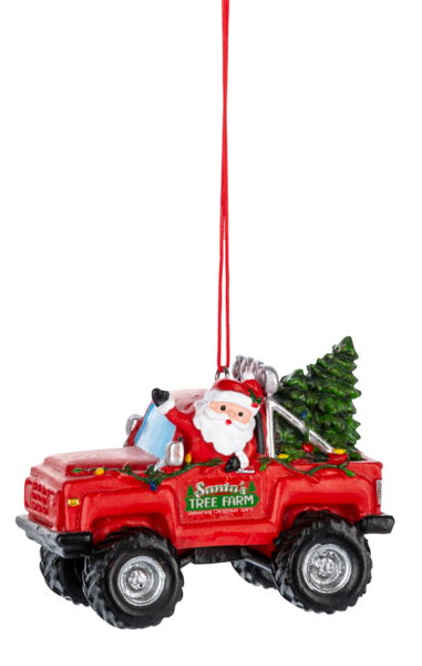 Santa Monster Truck Ornament