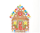 Gingerbread House Ornament Tag - Set of 4 - Gift Shoppe >> Gift Wrap - by Caspari