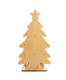 Battery-Operated Light-Up LED Wooden Christmas Tree With Village Scene