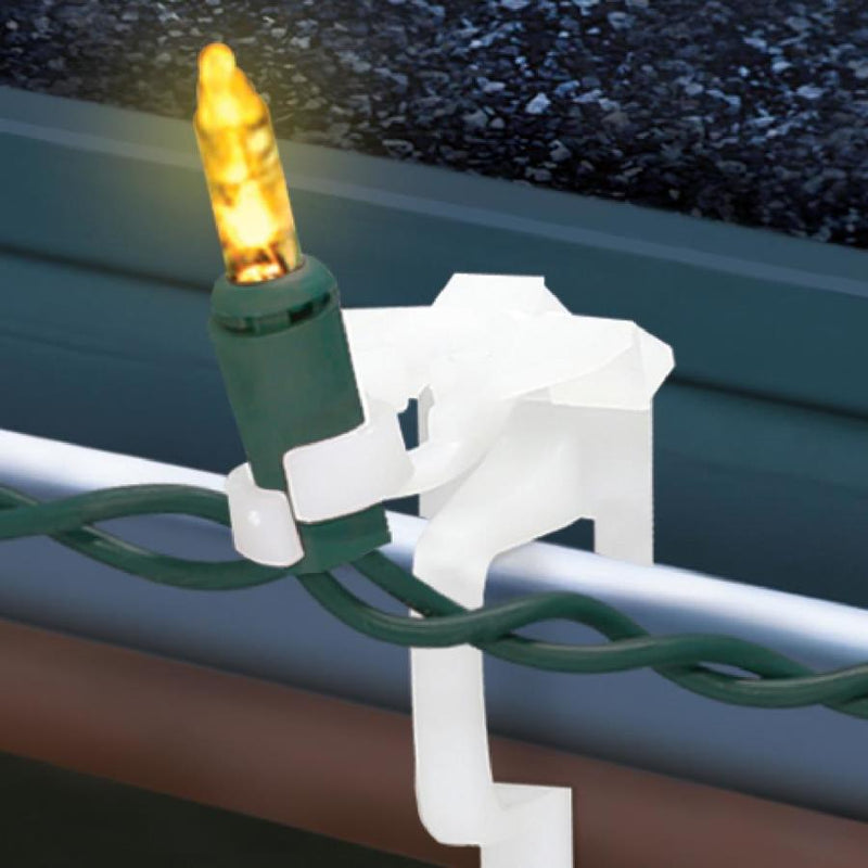 100-Pack Plastic Gutter/Shingle Light Clips - The Country Christmas Loft