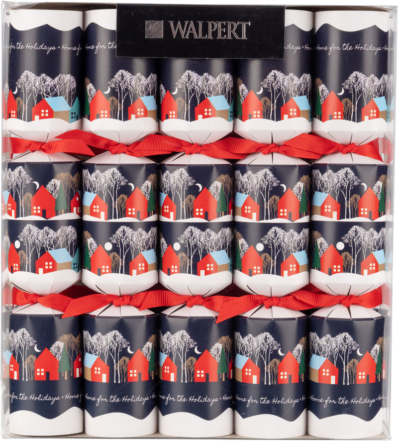 Winter Cottages Crackers - 10 Inch - 10 Count - The Country Christmas Loft