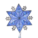 Lighted Snowflake 10" Tree Topper - Blue